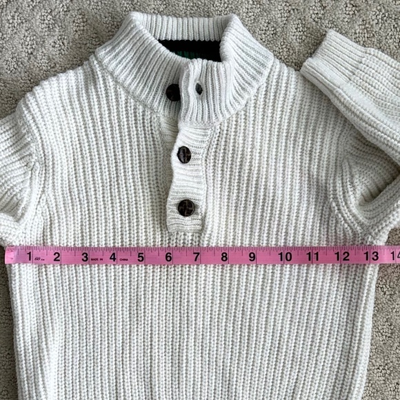Janie and Jack Wool Blend Knit Sweater Antique White 4 Classic Winter Cozy Warm - Picture 12 of 12